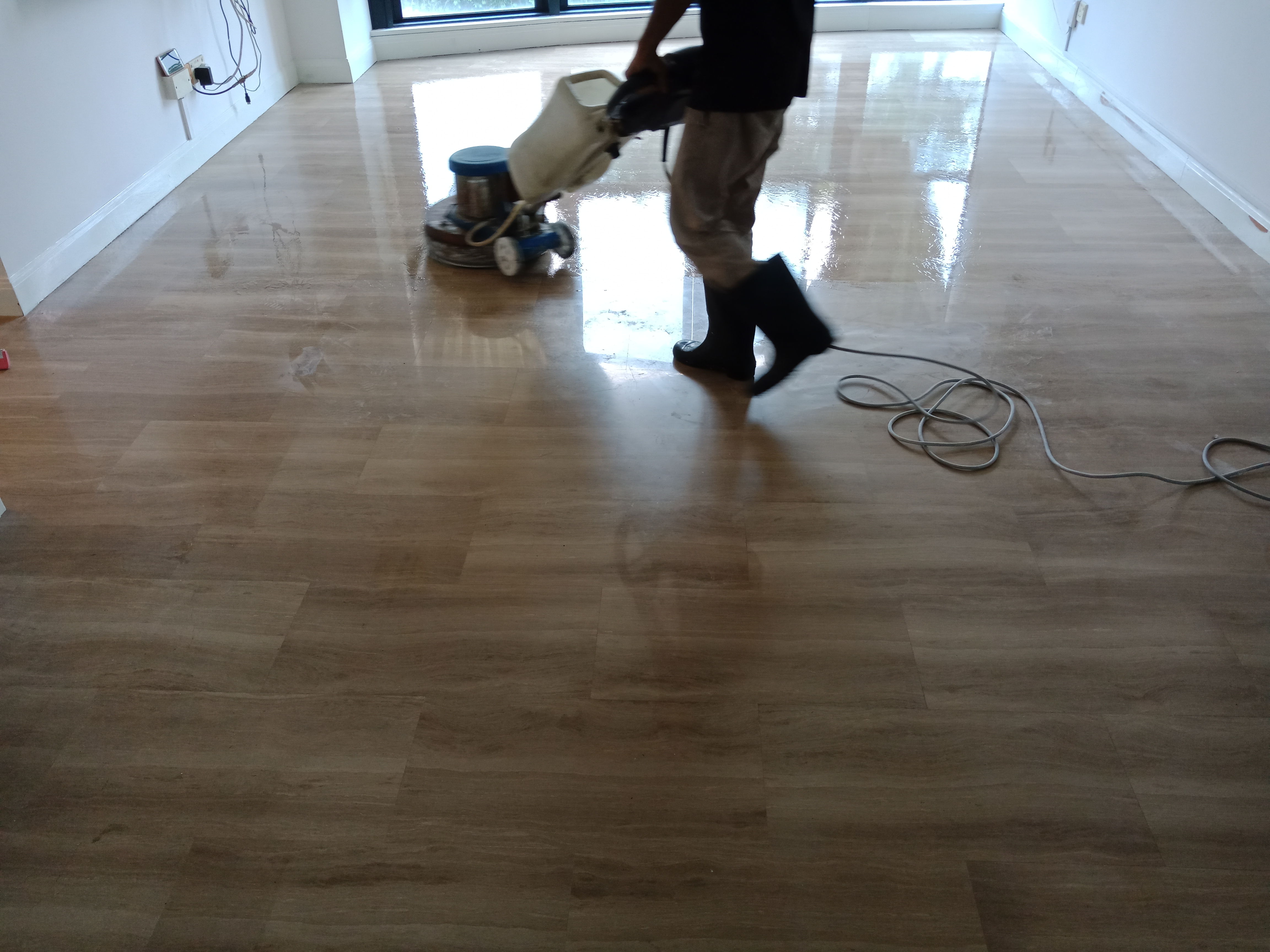 Marble floor polishing at Tanglin View Condo Singapore