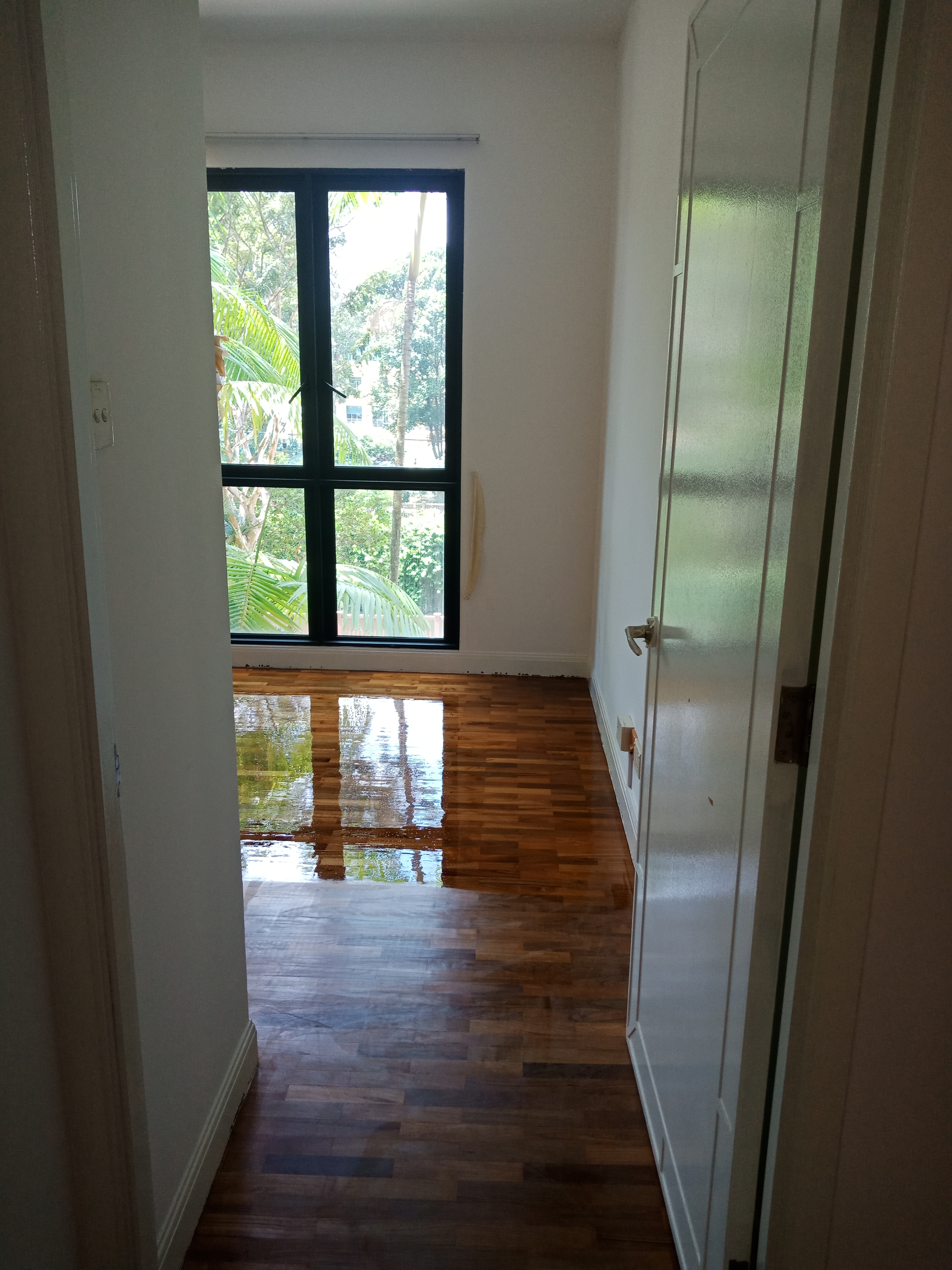 Parquet floor revarnishing at Tanglin View Condo Singapore